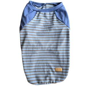 Kyeese Wear Dog Shirt XXL Blue Brown Striped Raglan Pet Tee NWT